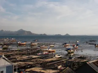 Archive photo: low tide at Labuan Bajo harbour.